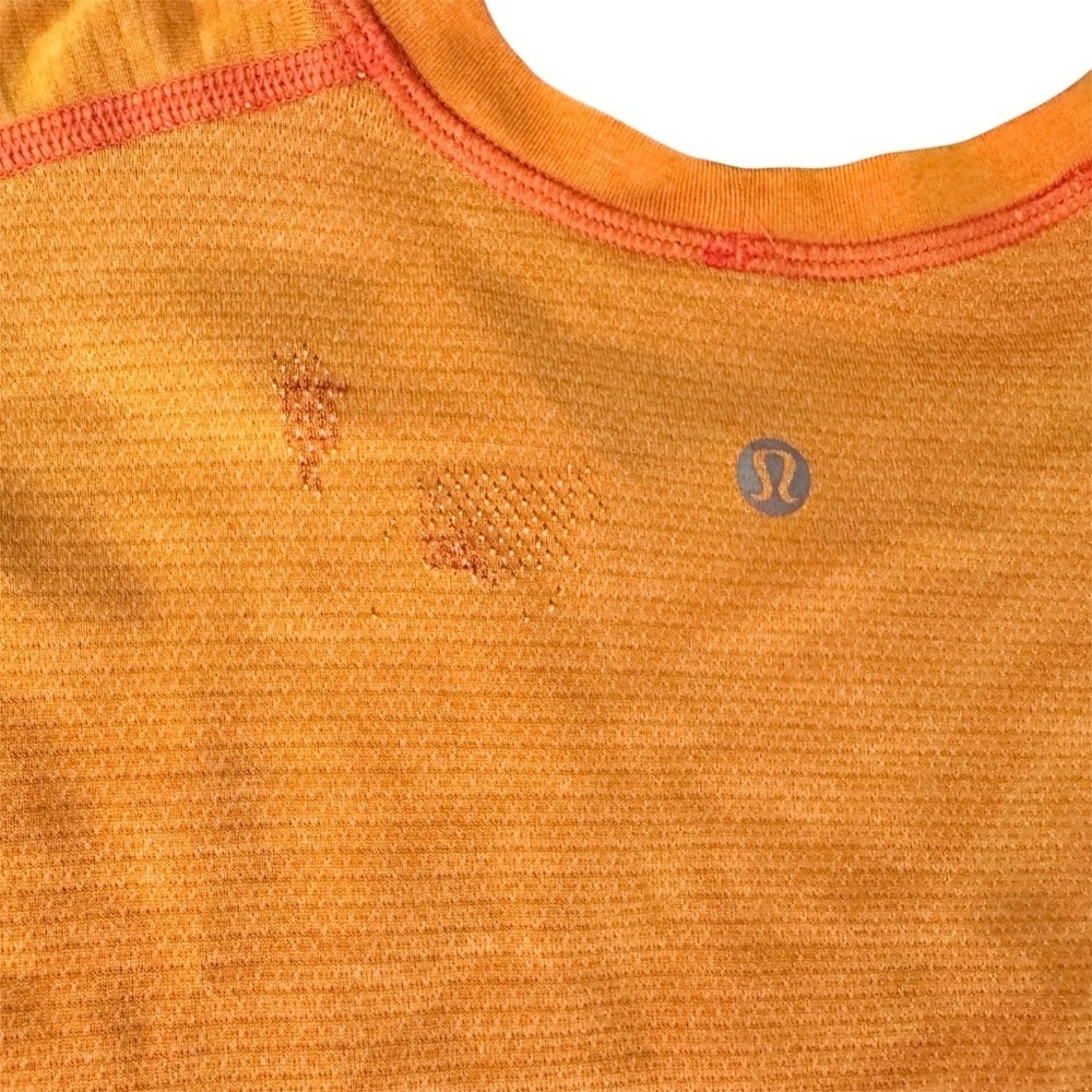 Lululemon men’s metal vent tech orange ombré workout short sleeve shirt Sz XL - Picture 3 of 5